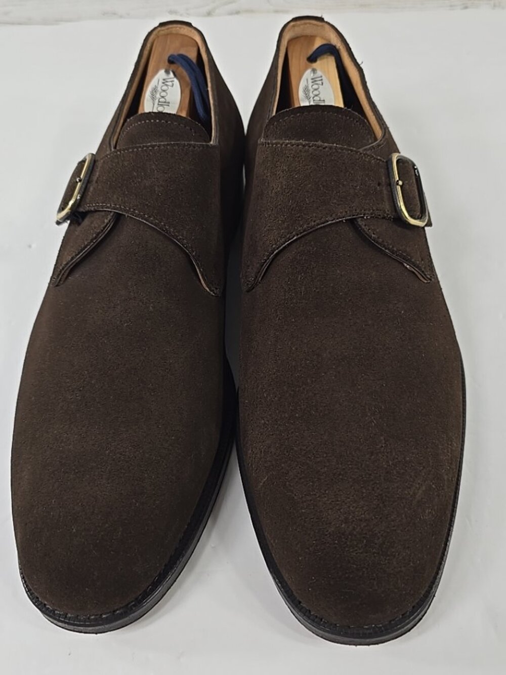 $495 RIDER BOOT CO. By CORTINA DARK BROWN SUEDE MONKS SHOES MEN'S SIZE 10 *VGC* - Picture 2 of 16